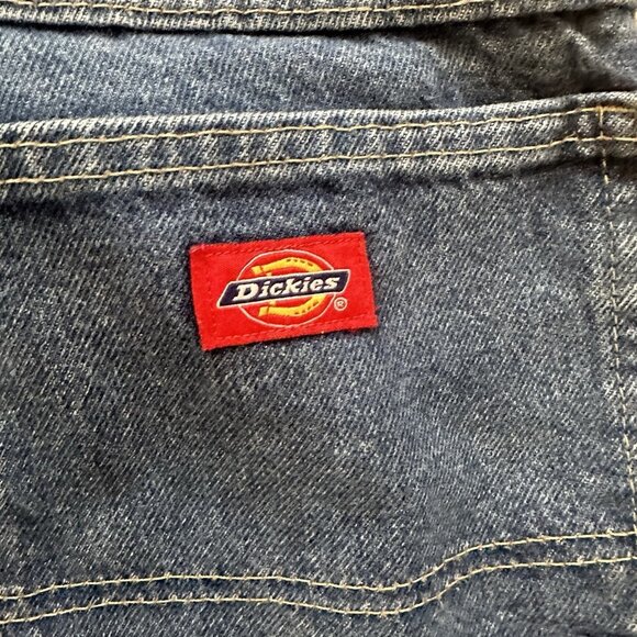 Dickies Jeans Men’s 34x32 Medium Wash Work Wear Straight Leg Cargo Pocket - Picture 9 of 13